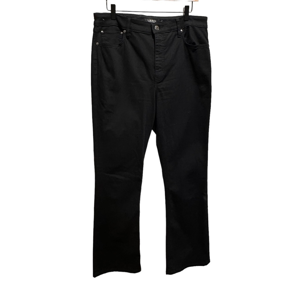 Lauren Ralph Lauren Black Label Black Flare Leg Jeans Size 14